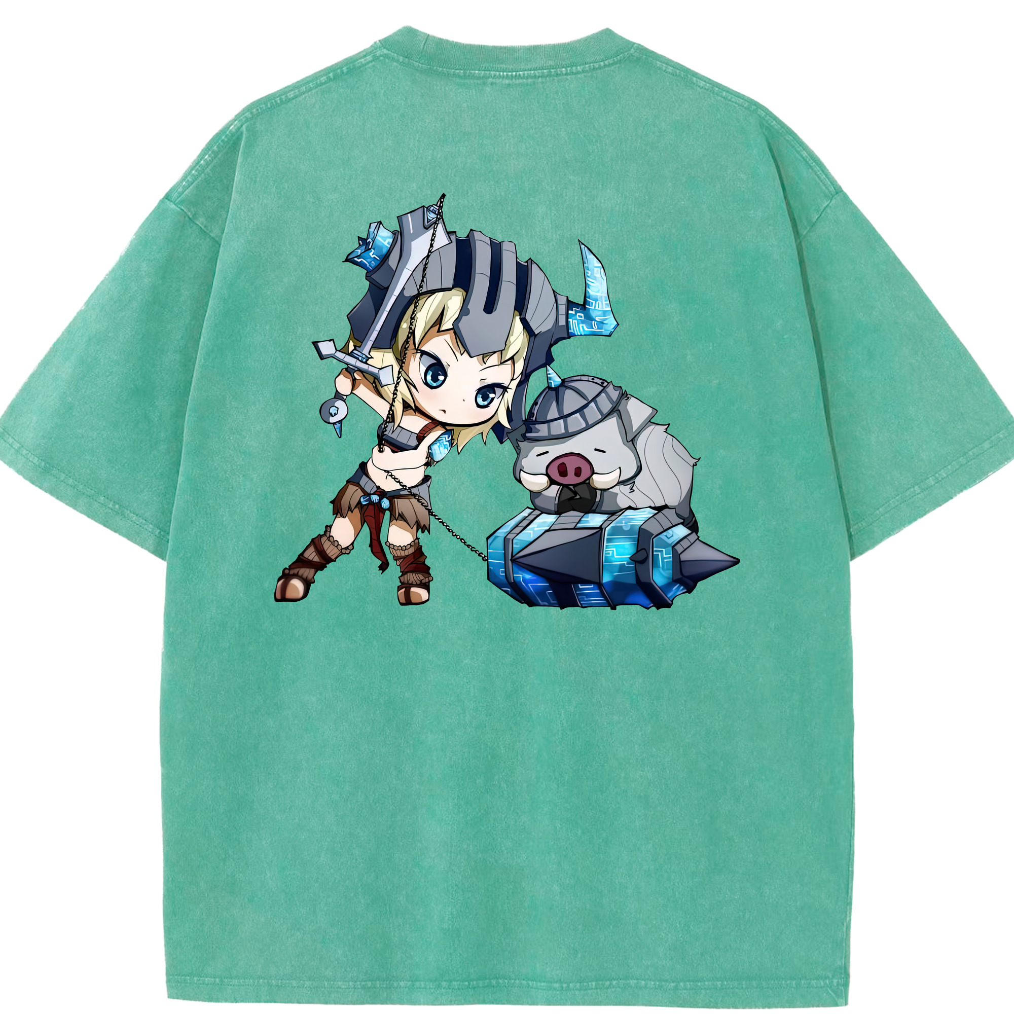 リーグ・オブ・レジェンド League of Legends LOL 綿100% ヴィンテージ風 半袖Tシャツ（背面プリント）